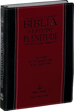 Bíblia de Estudo Plenitude - RC - SBB - Preta e Vinho