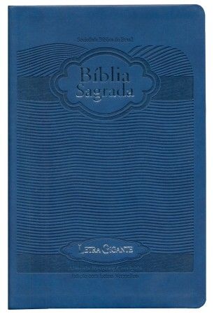 Bíblia Letra Gigante - ARC - SBB - Azul - Letras Vermelhas
