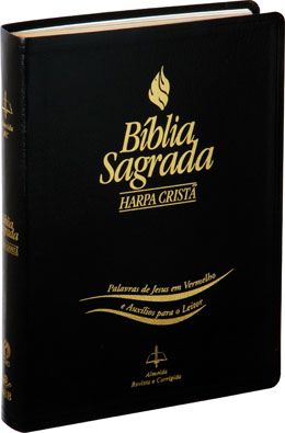 Bíblia Letra Gigante - Harpa Cristã - ARC - CPAD - Preta